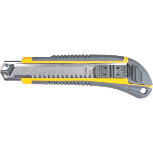 Couteau ATK100, 18 mm, Acier au carbone, Prise en Caoutchouc Oxford Builders Supplies Inc
