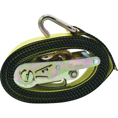 Tendeurs d'arrimage &agrave; cliquet, Crochet en J, 2" , 16' , Charge d'utilisation max. 10 000 lb Oxford Builders Supplies Inc