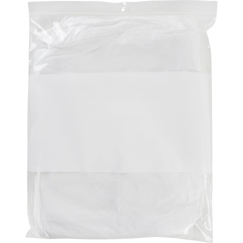 Sacs en poly avec espace inscriptible blanc, Refermable, 15" x 12", 2 mils Oxford Builders Supplies Inc