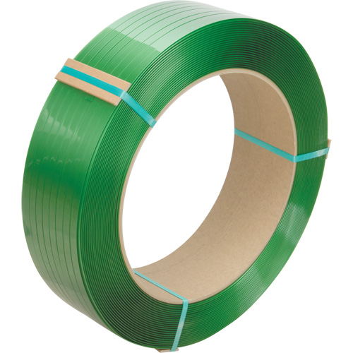 Feuillard, Polyester, 5/8" la x 4000' lo, Vert, Calibre Manuel Oxford Builders Supplies Inc