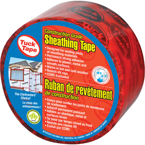 Contractors Sheathing Tape, 60 mm (2-3/8") x 55 m (180.4'), Red Oxford Builders Supplies Inc