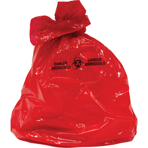 Sacs &agrave; d&eacute;chets, Biorisque, 50" lo x 37" la, 2 mils Oxford Builders Supplies Inc