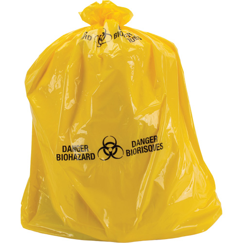 Waste Bags, Bio-Hazard, 38" L x 30" W, 2 mils Oxford Builders Supplies Inc