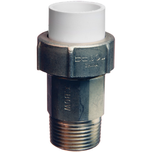 Raccord union, 1" x 3/4", Laiton/PVC-C, Embout femelle x PEX cannel&eacute; Oxford Builders Supplies Inc