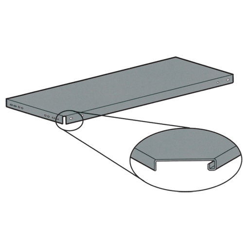 Slotted Angle Shelving - Shelves, Galvanized Steel, 48" W x 12" D Oxford Builders Supplies Inc