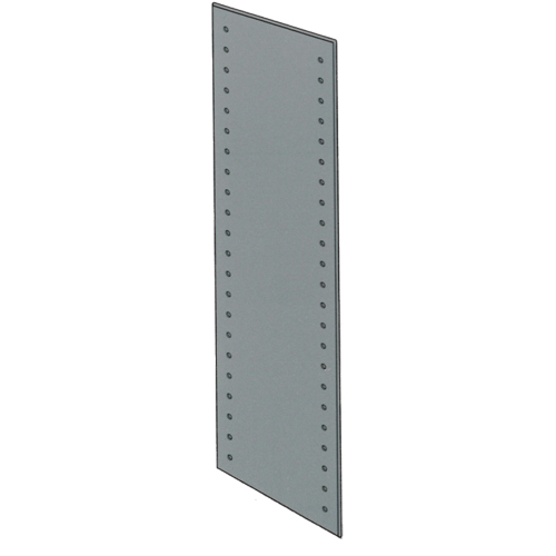 Slotted Angle End Panel, 84" H, 18" D, Galvanized Steel Oxford Builders Supplies Inc