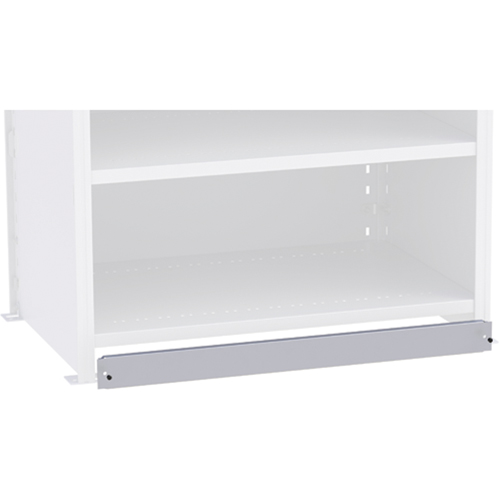 Plaque de base/façade pour rangement de bacs sur rayonnage enclenchable Interlok Oxford Builders Supplies Inc