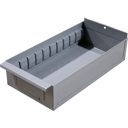 Interlok Boltless Shelving Shelf Box, Steel, 5-5/8" W x 18" D x 4-3/4" H, Grey Oxford Builders Supplies Inc