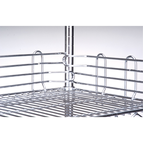 Rebord pour &eacute;tag&egrave;re en treillis chromat&eacute; Oxford Builders Supplies Inc
