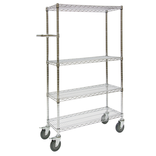 Chariots &agrave; pousser, Chrom&eacute;, 30" x 60" x 14", Capacit&eacute; 800 lb Oxford Builders Supplies Inc
