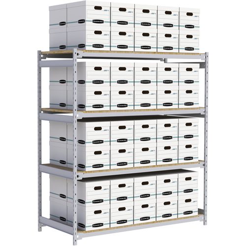 &eacute;tag&egrave;re-classeur de grande largeur, Acier, 4 Tablettes, 72" la x 32" p x 84" h Oxford Builders Supplies Inc