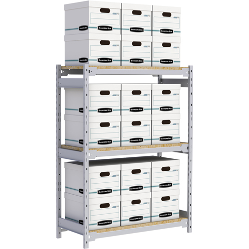 &eacute;tag&egrave;re-classeur de grande largeur, Acier, 3 Tablettes, 42" la x 18" p x 60" h Oxford Builders Supplies Inc