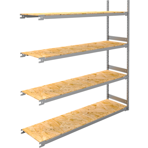 &eacute;tag&egrave;re-classeur de grande largeur, Acier, 4 Tablettes, 72" la x 18" p x 84" h, Ensemble Ajout Oxford Builders Supplies Inc