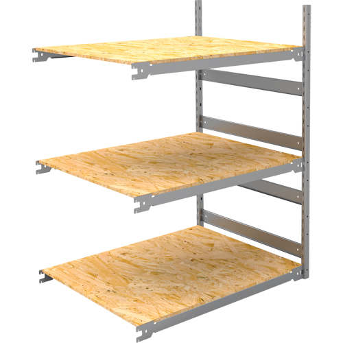 Wide Span Record Storage Shelving, Steel, 3 Shelves, 42" W x 32" D x 60" H, Add-On Kit Oxford Builders Supplies Inc