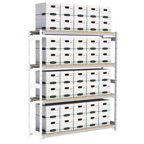 &eacute;tag&egrave;re-classeur de grande largeur, Acier, 4 Tablettes, 72" la x 18" p x 84" h, Ensemble Ajout Oxford Builders Supplies Inc