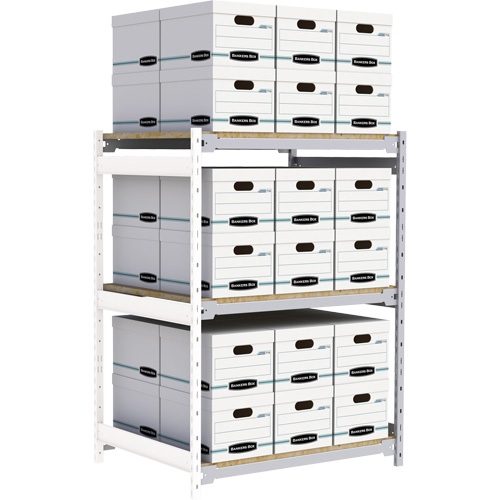 &eacute;tag&egrave;re-classeur de grande largeur, Acier, 3 Tablettes, 42" la x 32" p x 60" h, Ensemble Ajout Oxford Builders Supplies Inc