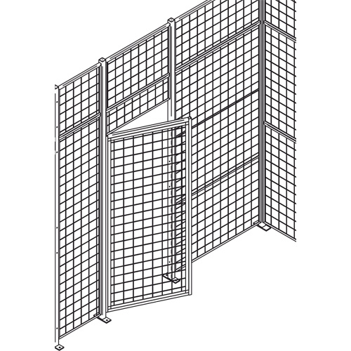 Porte basculante standard pour cloison en treillis m&eacute;tallique, 3' la x 7' h Oxford Builders Supplies Inc