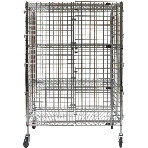 Chariot de s&eacute;curit&eacute;, Chrom&eacute;, 48" x 69" x 24", Capacit&eacute; 500 lb Oxford Builders Supplies Inc