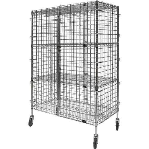Chariot de s&eacute;curit&eacute;, Chrom&eacute;, 48" x 69" x 24", Capacit&eacute; 500 lb Oxford Builders Supplies Inc