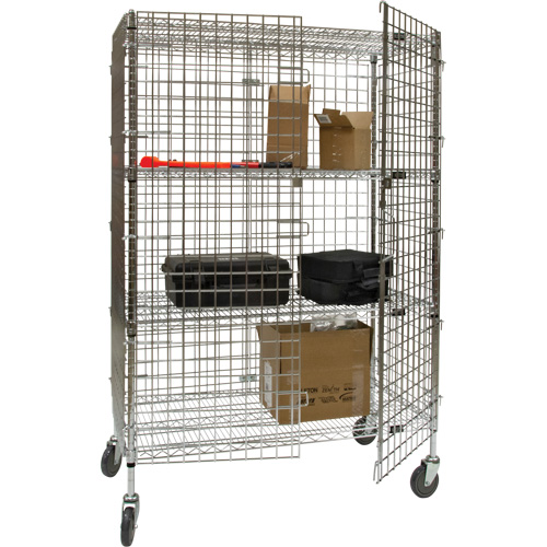 Chariot de s&eacute;curit&eacute;, Chrom&eacute;, 60" x 69" x 24", Capacit&eacute; 500 lb Oxford Builders Supplies Inc