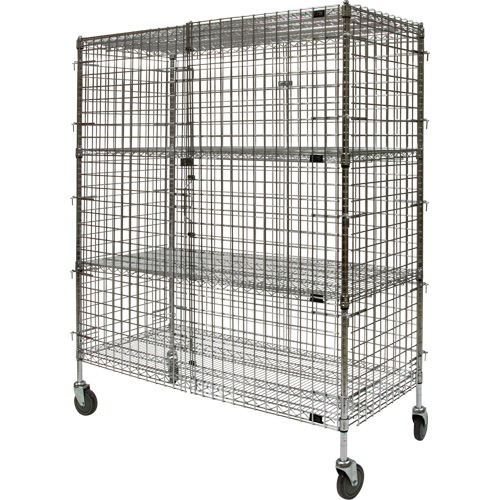 Chariot de s&eacute;curit&eacute;, Chrom&eacute;, 60" x 69" x 24", Capacit&eacute; 500 lb Oxford Builders Supplies Inc