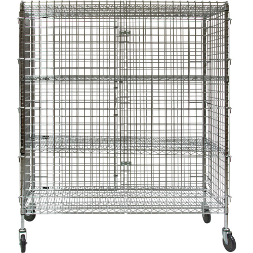 Chariot de s&eacute;curit&eacute;, Chrom&eacute;, 60" x 69" x 24", Capacit&eacute; 500 lb Oxford Builders Supplies Inc