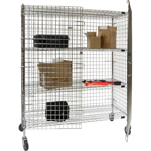 Chariot de s&eacute;curit&eacute;, Chrom&eacute;, 60" x 69" x 24", Capacit&eacute; 500 lb Oxford Builders Supplies Inc