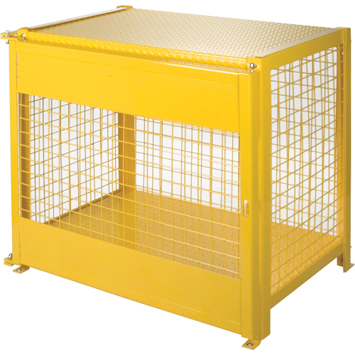 Gas Cylinder Cabinets, 6 Cylinder Capacity, 44" W x 30" D x 37" H, Yellow Oxford Builders Supplies Inc