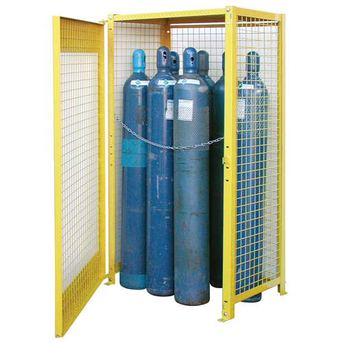 Armoires pour cylindres &agrave; gaz, nbre de bouteilles: 10, 44" , 30" , 74" , Jaune Oxford Builders Supplies Inc
