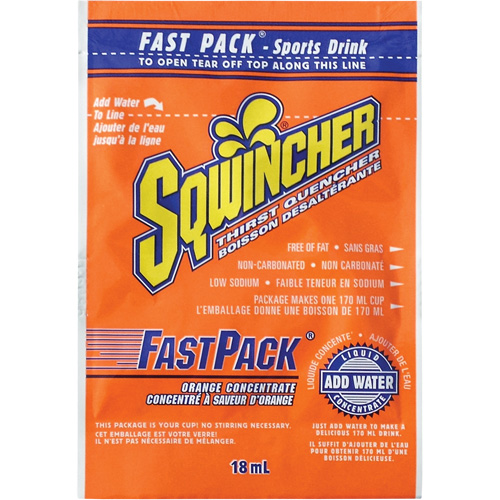 Sqwincher&reg; Boisson de r&eacute;hydratation Fast Pack, Emballage-portion, Orange Oxford Builders Supplies Inc