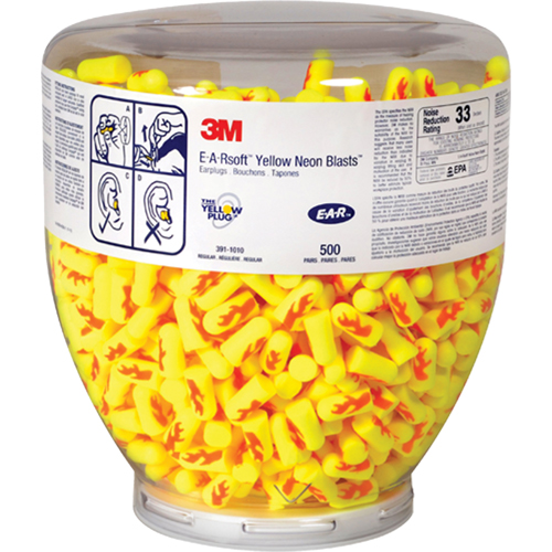 E-A-Rsoft Yellow Neons Earplugs, Bulk - Canister Oxford Builders Supplies Inc