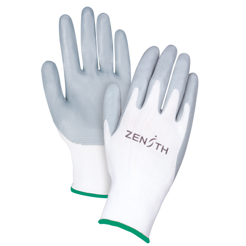Gants l&eacute;gers enduits et respirants, 8/Moyen, R&ecirc;vetement Mousse de nitrile, Calibre 13, Enveloppe en Polyester Oxford Builders Supplies Inc