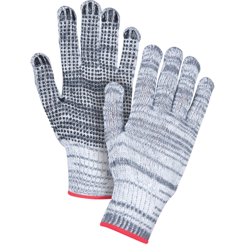 Gants tricot&eacute;s &agrave; pois, Poly/coton, Un c&ocirc;t&eacute;, Calibre 7, Petit Oxford Builders Supplies Inc