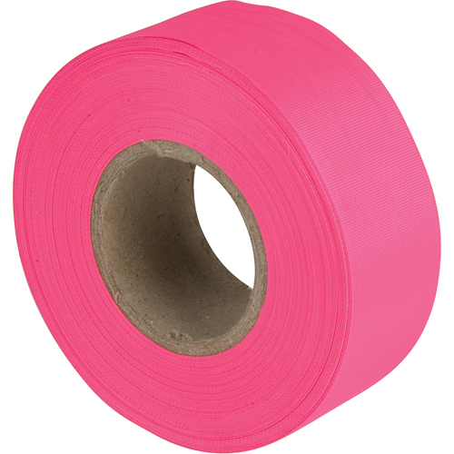 Flagging Tape, 1.1875" W x 150' L, Fluorescent Pink Oxford Builders Supplies Inc