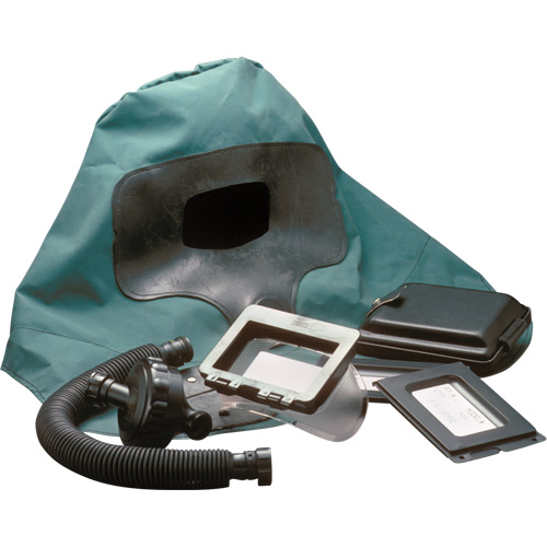 Cagoule &agrave; longueur d'&eacute;paule pour respirateur &agrave; adduction d'air Abrasi-Blast, Moyen, Coiffe souple, Bavette Simple Oxford Builders Supplies Inc
