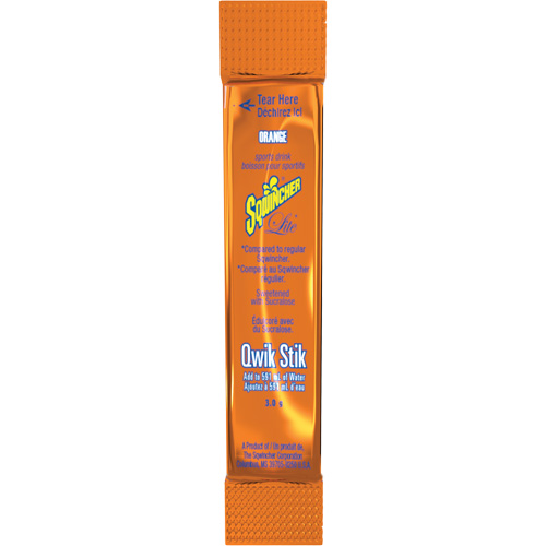 Sqwincher&reg; ZERO&reg; Qwik Stik Rehydration Drink, Powder, Orange Oxford Builders Supplies Inc