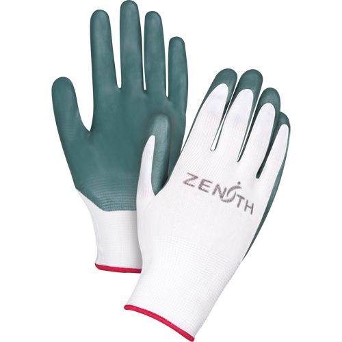 Gants enduits confortables de premi&egrave;re qualit&eacute;, 9/Grand, R&ecirc;vetement Nitrile, Calibre 13, Enveloppe en Polyester Oxford Builders Supplies Inc
