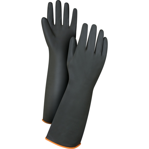 Heavyweight Chemical-Handling Gloves, Size Large/9, 18" L, Rubber Latex, 30-mil Oxford Builders Supplies Inc