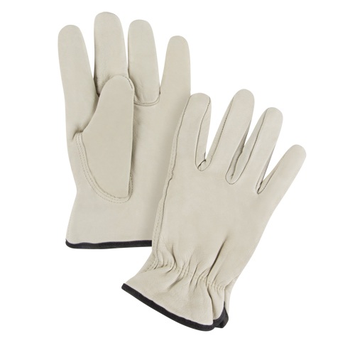 Gants de conducteur doubl&eacute;s pour l'hiver, Moyen, Paume en Cuir fleur de vache, Molleton Oxford Builders Supplies Inc