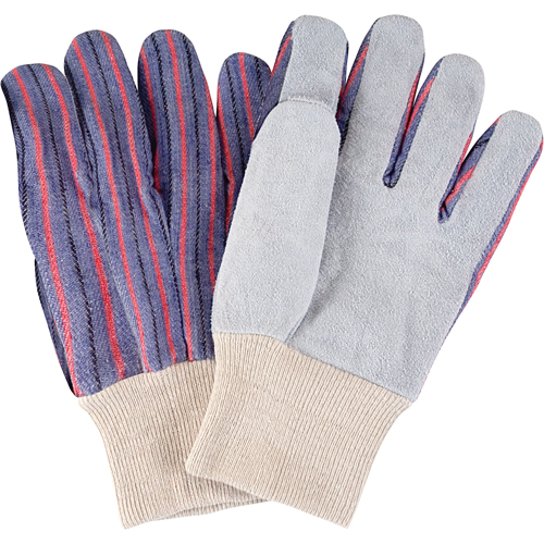 Gants de travail d'usage standard, Grand, Paume en Cuir de vache refendu Oxford Builders Supplies Inc