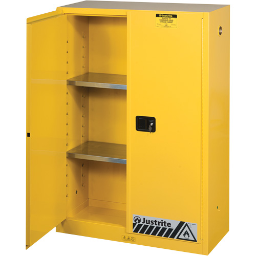 Armoires Sure-Grip EX pour produits inflammables, 45 gal., 2 Porte(s), 43" La x 65" h x 18" p Oxford Builders Supplies Inc