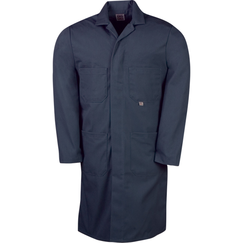 Lab Coats, Poly-Cotton, 40, Navy Blue Oxford Builders Supplies Inc