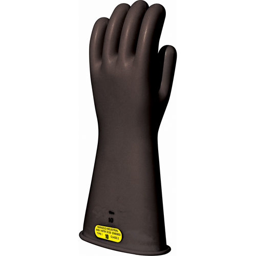 Gants isolants en caoutchouc naturel noir, ASTM classe 2, Taille 8, 16" lo Oxford Builders Supplies Inc