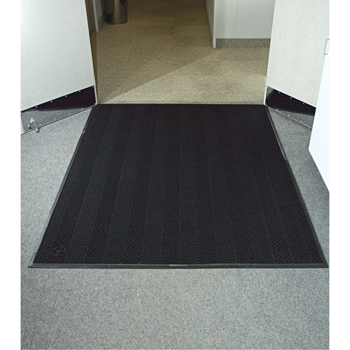 Waterhog&reg; Eco Elite Matting, Wiper/Scraper, 6' x 6' x 3/8", Black Smoke Oxford Builders Supplies Inc