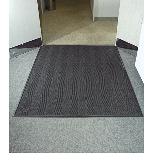Waterhog&reg; Eco Elite Matting, Wiper/Scraper, 6' x 6' x 3/8", Grey Ash Oxford Builders Supplies Inc