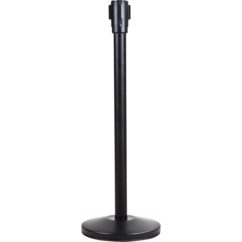 Poteau r&eacute;cepteur pour barri&egrave;res sur pieds pour le contr&ocirc;le des foules, Hauteur de 35", Noir Oxford Builders Supplies Inc