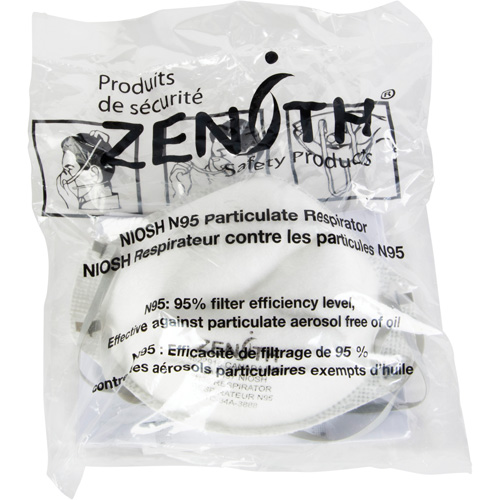 Respîrateur contre les particules - Emballage pour machine distributrice, N95, Certifi&eacute; NIOSH, Moyen/grand Oxford Builders Supplies Inc
