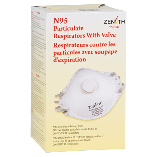 Respirateur contre les particules, N95, Certifi&eacute; NIOSH, Moyen/grand Oxford Builders Supplies Inc