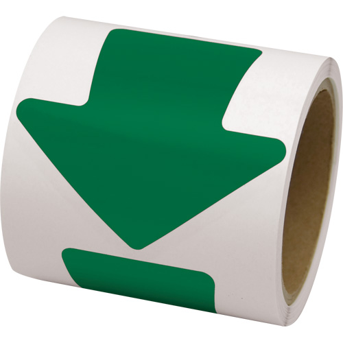 D&eacute;calcomanie en couleur pour le marquage des planchers, Fl&egrave;che, 4" lo x 4" la, Vert, Vinyle Oxford Builders Supplies Inc