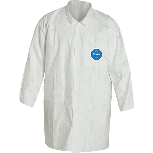 Lab Coat, Tyvek&reg; 400, White, 2X-Large Oxford Builders Supplies Inc